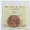 Image 1 : 1-cent 1910 ICCS Certified MS-65 RED! Tied for 2nd Highest Grade!