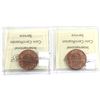 Image 2 : 1-cent 1911 & 1912 both ICCS Certified MS-64 RED! (2pcs)