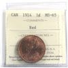 Image 1 : 1-cent 1914 ICCS Certified MS-65 RED!
