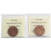 Image 2 : 1-cent 1916 & 1917 both ICCS Certified MS-64 RED. Both coins full red with great eye appeal.
