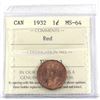 Image 1 : 1-cent 1932 ICCS Certified MS-64