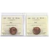 Image 1 : 1-cent 1933 & 1936 both ICCS Certified MS-64 RED! (2pcs)