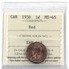 Image 1 : 1-cent 1936 ICCS Certified MS-65 Red.