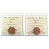 Image 1 : 1-cent 1957 & 1959 ICCS Certified MS-66. 2pcs