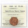 Image 1 : 1-cent 1969 ICCS Certified PL-66 Red; Ultra Heavy Cameo.