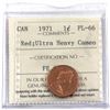 Image 1 : 1-cent 1971 ICCS Certified PL-66 Red; Ultra Heavy Cameo.