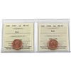 Image 1 : 1-cent 1997 & 1998 ICCS Certified MS-67 (2pcs)