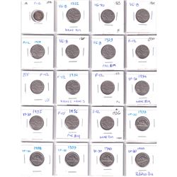 1870-2020 Canada 5-cent in Plastic Pages. You will receive Very Good to Mint State coins. 100pcs