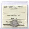 Image 1 : 5-cent 1889 ICCS Certified VF-30