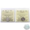 Image 1 : 5-cent 1889 & 1890H ICCS Certified VF-30. 2pcs