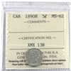 Image 1 : 5-cent 1890H ICCS Certified MS-62.