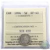 Image 1 : 5-cent 1894 ICCS Certified EF-40