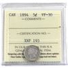 Image 1 : 5-cent 1894 ICCS Certified VF-30