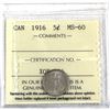 Image 1 : 5-cent 1916 ICCS Certified MS-60.