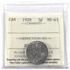 Image 1 : 5-cent 1928 ICCS Certified MS-63.