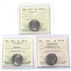 Image 1 : 5-cent 1937, 1942 Nickel, 1951 Double HP Commemorative ICCS Certified MS-64. 3pcs.