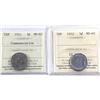 Image 1 : 5-cent 1951 Commemorative & 1952 ICCS Certified MS-65. 2pcs.