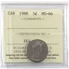 Image 1 : 5-cent 1988 ICCS Certified MS-66.