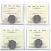Image 1 : 5-cent 2007, 2008, 2013, 2017 Beaver ICCS Certified MS-66. 4pcs.