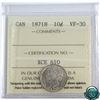 Image 1 : 10-cent 1871-H ICCS Certified VF-30