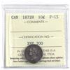 Image 1 : 10-cent 1872-H ICCS Certified F-15