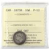 Image 1 : 10-cent 1875-H ICCS Certified F-12 *Key Date* Nice problem free example of this tough date!