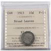 Image 1 : 10-cent 1913 Broad Leaves ICCS Certified F-12.