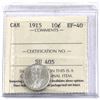 Image 1 : 10-cent 1915 ICCS Certified EF-40. Blast White Coin!