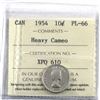 Image 1 : 10-cent 1954 ICCS Certified PL-66 Heavy Cameo.