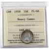 Image 1 : 10-cent 1958 ICCS Certified PL-66 Heavy Cameo.