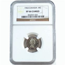 10-cent 1964 ICCS Certified SP-66 Cameo *RARE*