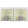 Image 1 : 10-cent 1965 & 1966 ICCS Certified PL-67 Heavy Cameo. 2pcs.