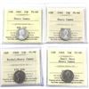 Image 1 : 10-cent 1965, 1966, 1968 Nickel, and 1969 Small Date ICCS Certified PL-66 Heavy Cameo. 4pcs.