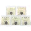 Image 1 : 10-cent 2001P Volunteers, 2002P, 2003P New Effigy, 2004P, & 2005P ICCS Certified MS-66. 5pcs.