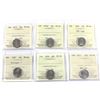 Image 1 : 10-cent 2006P, 2006 RCM Logo, 2007 Straight 7, 2008, 2011, & 2012 ICCS Certified MS-66. 6pcs.