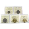 Image 1 : 10-cent, 25-cent Caribou, 50-cent, Women's Right to Vote $1, & Regular Loon 2016 ICCS Certified MS-6