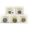 Image 2 : 10-cent, 25-cent Caribou, 50-cent, Women's Right to Vote $1, & Regular Loon 2016 ICCS Certified MS-6