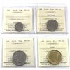 Image 1 : 10-cent, 25-cent, 50-cent & Loon $1 2018 ICCS Certified MS-66. 4pcs
