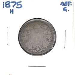 25-cent 1875-H in about Good Condition. *Key Date* Full date and rim decent coin for grade point.