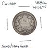 Image 1 : 25-cent 1880-H Wide '0' in about G-4+ condition *Key Date*