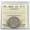 Image 1 : 25-cent 1881-H ICCS Certified VF-30.