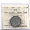 Image 1 : 25-cent 1886 Obverse 2; Short Bough Ends ICCS Certified VF-20.