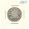 Image 1 : 25-cent 1887 in about G-4+ condition. *Key Date* Full date and lettering!