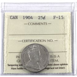 25-cent 1904 ICCS Certified F-15