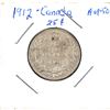 Image 1 : 25-cent 1912 in About AU condition. A bright lustrous coin with original mint luster throughout.