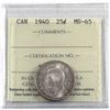 Image 1 : 25-cent 1940 ICCS Certified MS-65.