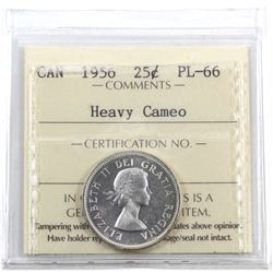 25-cent 1956 ICCS Certified PL-66 Heavy Cameo