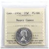 Image 1 : 25-cent 1956 ICCS Certified PL-66 Heavy Cameo