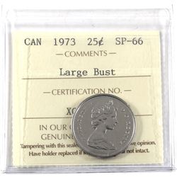 25-cent 1973 Large Bust ICCS Certified SP-66