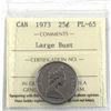 Image 1 : 25-cent 1973 Large Bust ICCS Certified PL-65.